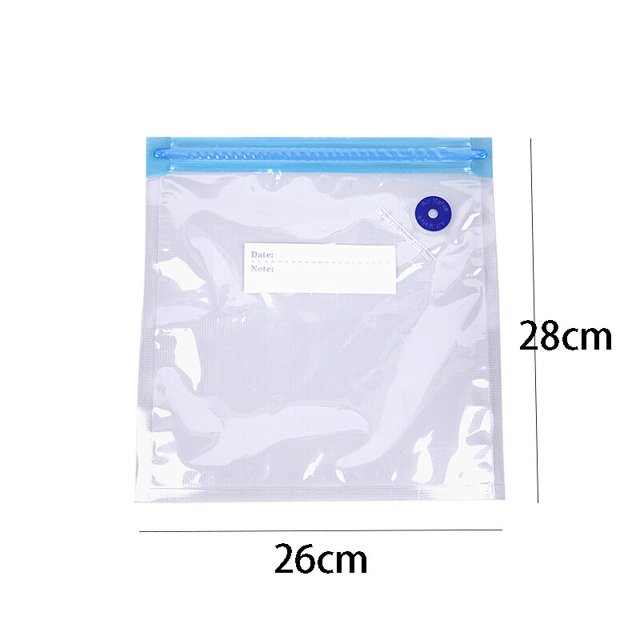 Bolsas de almacenamiento de alimentos al vacío reutilizables, paquete de sellado para carne, verduras, congelación, mantener fresco, cocina, 5 piezas
