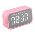 thumbnail image 1 of Bewildely Reloj despertador digital LED electrónico Reloj de escritorio Pantalla de temperatura 3 configuraciones de alarma Altavoces de audio Decoración del hogar Rosado, 1 of 6