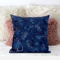 thumbnail image 2 of Leaves Indoor/Outdoor Pillow in Blue Silver 28x28, 2 of 5