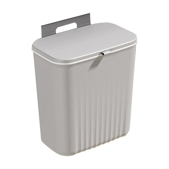 MOPOOR Hanging Trash Can with Gallon Kitchen Compost Bin for Under Sink, Plastic Wall-Mounted Garbage Can, Small Kitchen Trash Bin, Small Trash Can with Lid for Cupboard Countertop