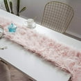 thumbnail image 2 of Granjero Gordo Mantel de piel sintética súper suave y esponjoso para cocinas, fiestas y bodas (rosa, 30 x 180 cm), 2 of 5