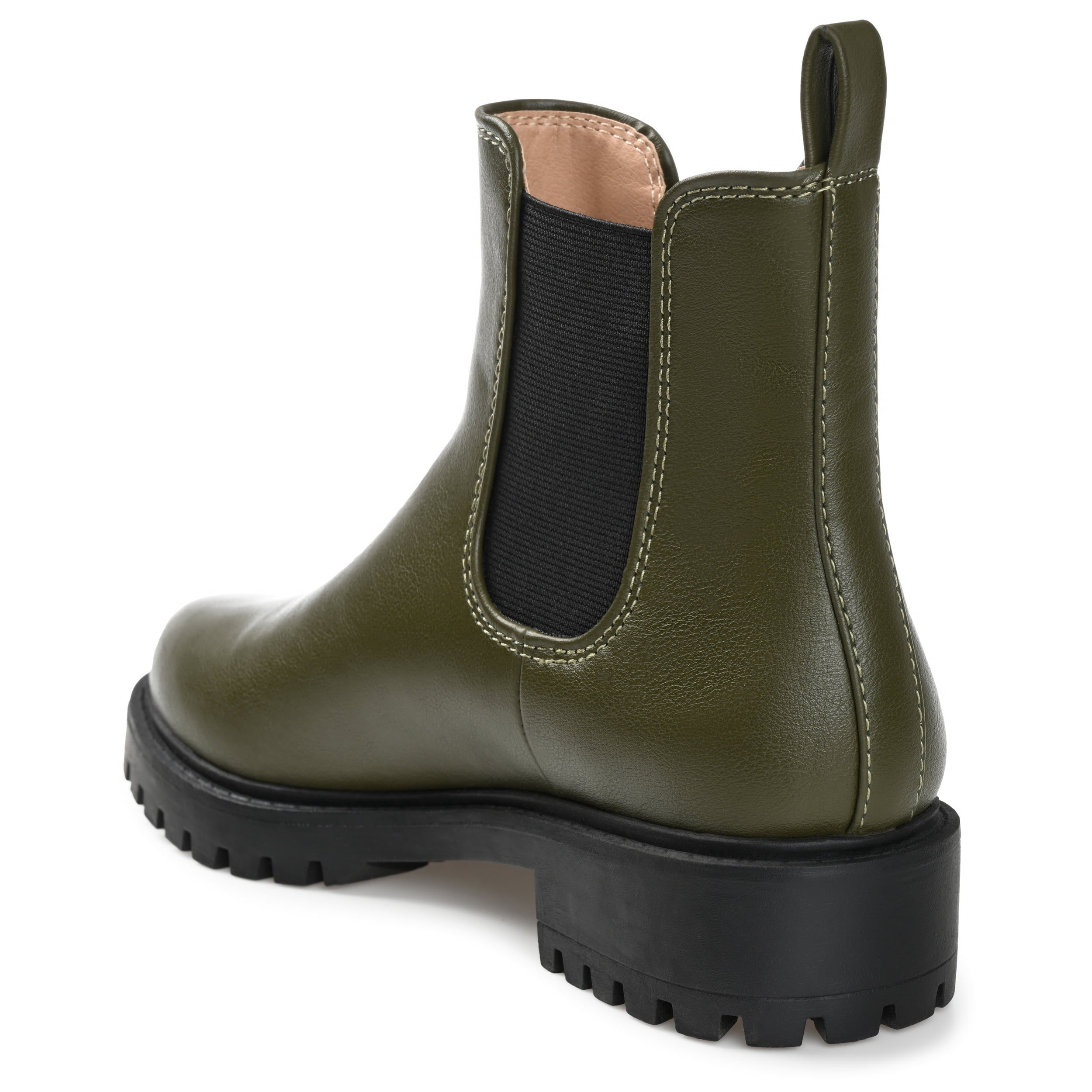 Journee Womens Kenova Comfort Insole Round Toe Block Heel Chelsea Booties, Widths Available
