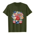 thumbnail image 4 of YDLCAFD Maternity Shirts for Workout Ladies' Top Printed Loose Short Sleeve Top, 4 of 4