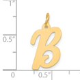 thumbnail image 5 of 14K Yellow Gold Medium Script Initial Letter B Charm, 5 of 5