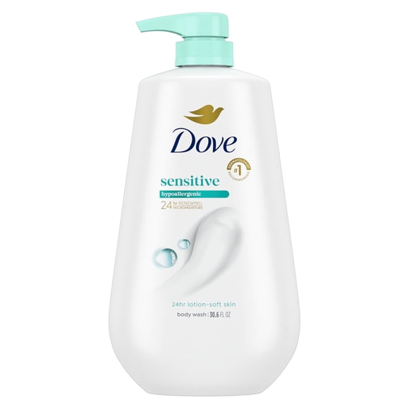 Dove Body Wash, Sensitive Skin Pump 30.6 Ounce