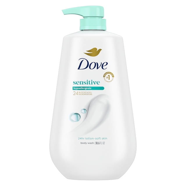 Dove Body Wash, Sensitive Skin Pump 30.6 Ounce