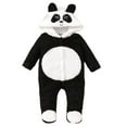 thumbnail image 3 of Weebloom Baby Loungewear Toddler Long Sleeve Cartoon Panda Jumpsuits Kids Fall Winter Clothes Sleepwear Comfortable 3-6 Months, 3 of 9