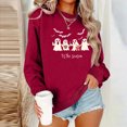 thumbnail image 2 of MYAOYI Womens Halloween Sweatshirt Tis The Season Ghost Graphic Pullover, 2 of 5