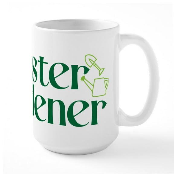 CafePress - Master Gardener Mugs - 15 oz Ceramic Large White Novelty Mug