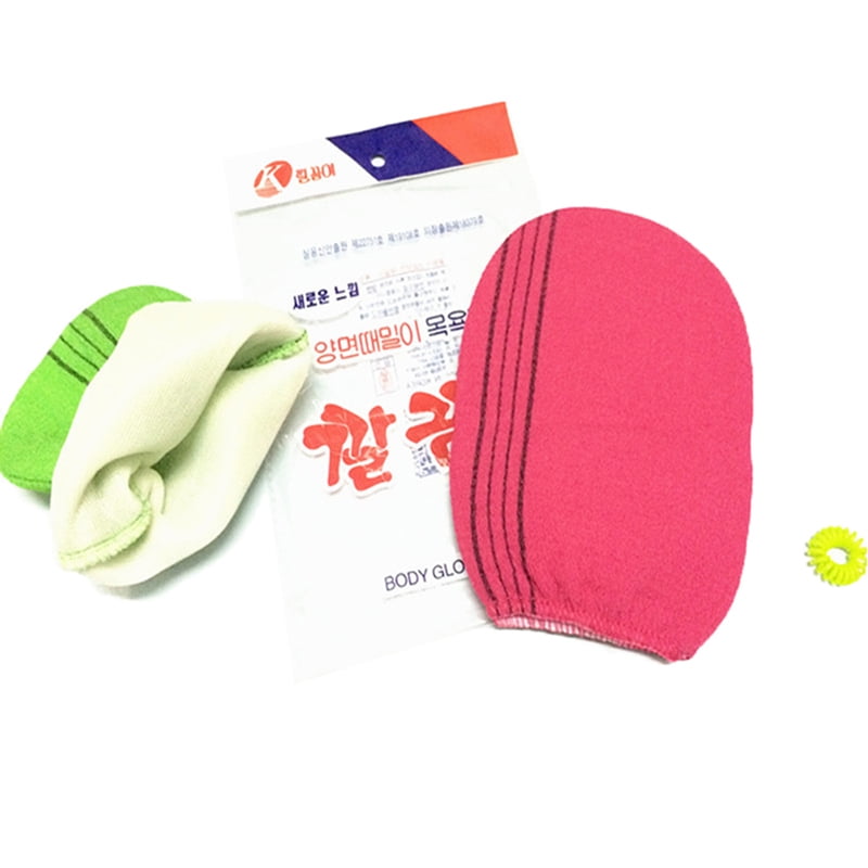 1pc Korean Italy Exfoliating Body-Scrub Glove Towel Green Red BE 