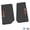 Black w/ Orange & White insert, variant on Flextread Floor Mats for 14-18 Jeep Wrangler JK 2-Door - Mopar Licensed Factory Fit - Pink w/ White Jeep Peace Sign Insert - 100% Made in USA