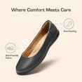 thumbnail image 3 of Bailarinas DREAM PAIRS para mujer, slip-on, punta redonda, gris oscuro, 3 of 7
