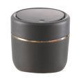 thumbnail image 3 of Small Trash Can with Lid, Mini Trash Can for Bathroom, Office and Bedroom, Small Bathroom Garbage Can with Swing Top, Compact Waste Basket for Desk, Dorm & Home, Gray - Xuniizn, 3 of 9