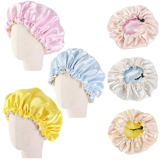 Coofit Bonnet Réversible pour Enfants : 3 Pcs Bonnet de Perte de Cheveux Ajustable Bonnet de Nuit
