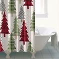 thumbnail image 4 of Shower Curtain for Bathroom Christmas Tree Winter Holiday Shower Curtains Waterproof Funny Bathroom Curtains Hooks Included,72x72Inch, 4 of 5