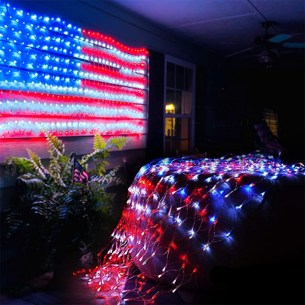 American Flag String Lights with 390/420 Super Bright LEDs, for