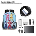thumbnail image 6 of Power Rangers Backpacks Casual Daypacks Student Book Bag Printing Satchel Rucksack Lightweight Schoolbag, 6 of 8