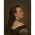 thumbnail image 2 of Aleksander Kotsis 12x14 Gold Ornate Wood Frame and Double Matted Museum Art Print Titled - Portrait of a Young Lady (1870), 2 of 4