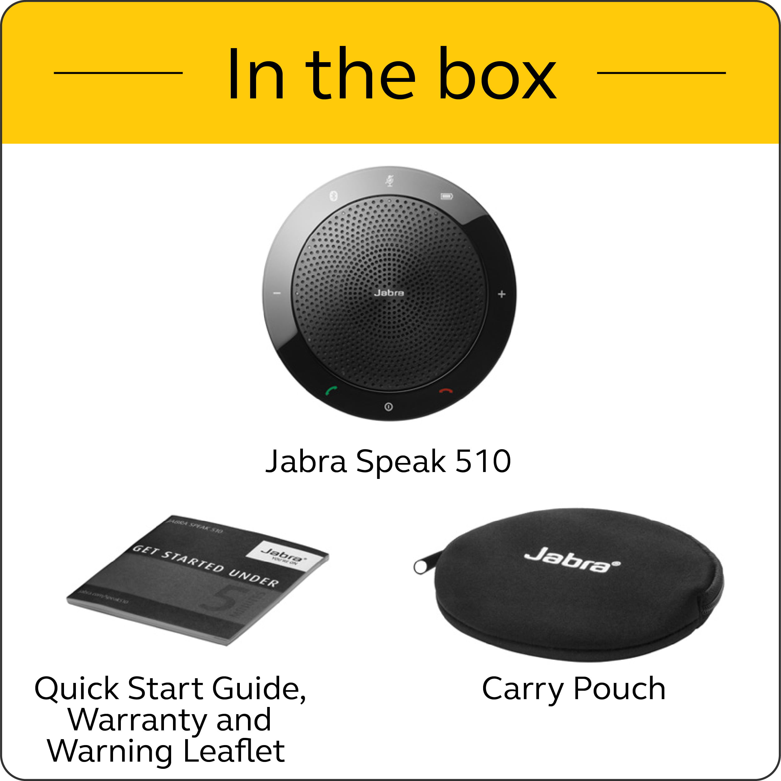 Verwachten geweld wees gegroet Jabra Speak 510 MS Portable Speaker for Music and Calls Black - Walmart.com