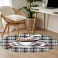 thumbnail image 5 of Coffee Cup Beans Round Area&nbsp;Rug 3ft Black Buffalo Plaid Farm Country Non-Slip&nbsp;Washable Circle Rugs Soft Felt Indoor Floor Mat for Bedroom Kitchen Living Room Bathroom, 5 of 9