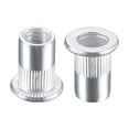 thumbnail image 1 of Unique Bargains Écrous de Rivets M6 en Alliage d'Aluminium Tête Plate Filetée Écrou Argent 50 Pcs, 1 of 5