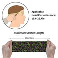 thumbnail image 6 of Daiia Neon Mardi Gras printed Men's Performance Headband,Sports Headbands,Moisture Wicking Workout Headband, 6 of 9