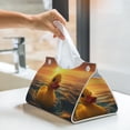 thumbnail image 5 of Kdxio Cartoon Swimming Yellow Duck Print Tissue Box Cover,Modern PU Leather Rectangular Tissue Box Holder for Bathroom Living Room Bedroom Office Desk Car Home, 5 of 6