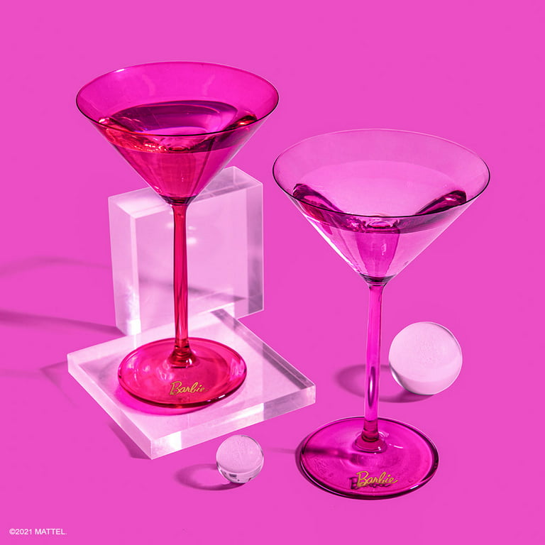 Dragon Glassware x Barbie Martini Glasses, Pink and Magenta Crystal Glass,  As Seen in Barbie The Mov…See more Dragon Glassware x Barbie Martini
