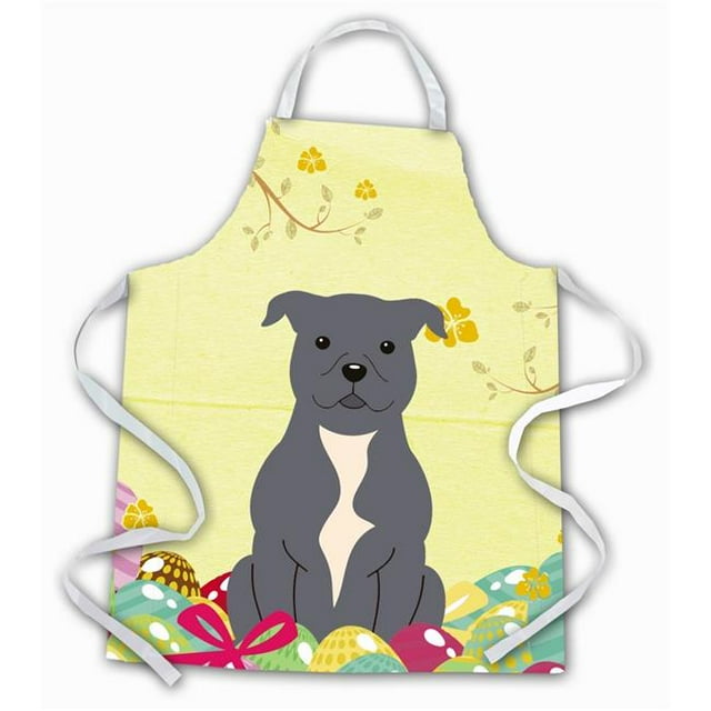 Carolines Treasures BB6046APRON Ufs de Pâques Tablier Bleu Bull Terrier