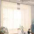 thumbnail image 3 of NEWEEN Basic Rod Pocket Sheer Voile Window Curtain Panels Yellow 3 Pair 6 Panels 52 Width 84 Inch Long for Kitchen Bedroom Children Living Room Yard, 3 of 4