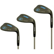 LAZRUS Premium Forged Golf Wedge Set for Men - 52 56 60 Degree Golf Wedges + Milled Face for More Spin - Great Golf Gift (Black Left Handed, LH, Black 52,56,60 Set)
