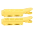 thumbnail image 5 of 2 pinzas rizadoras de pelo sin calor, rizador rápido con agarre seguro de peine, color amarillo., 5 of 5