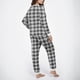 thumbnail image 5 of Conjunto de top y pantalones de poliéster con bolsillos largos y estampado de cuello redondo informal para mujer, 5 of 6