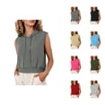 thumbnail image 1 of Hooded Vest for Women 2025 Sleeveless Breathable Quick Drying Plain Athletic Running Vest Pullover Tops, 1 of 7
