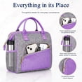 thumbnail image 6 of Insulated Lunch Bag for Women, Large 12L Reusable Cooler Lunch Box for Work, Office, Picnic, Leakproof Tote with Shoulder Strap, 6 of 10