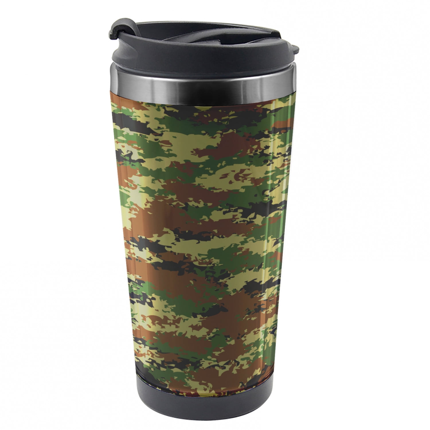 Camo Travel Mug, Hiding in Desert Camo, Steel Thermal Cup, 16 oz, by  Ambesonne
