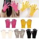 thumbnail image 2 of Lovely Mouth Cartoon Gloves with Screentouch Fingers Soft and Stretchy Short Hand Gloves for Student Office Daily Wear Yellow, 2 of 4