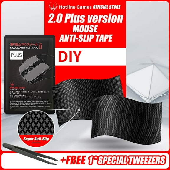Hotline Games 2.0 Plus DIY Version Anti Slip Grip Tape for Gaming Mouse,Argyle Pattern, 1 Pack
