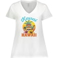 thumbnail image 3 of Inktastic Kauai Hawaii Vacation Tiki Women's Plus Size V-Neck T-Shirt, 3 of 5