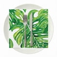 thumbnail image 4 of Luxenap White Paper Luncheon Napkin - Tropical Leaves - 13" x 13" - 500 count box, 4 of 6