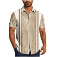 thumbnail image 2 of Mens Shirts Plus Size under $5 Short Sleeve Lapel Button Up Solid Color Casual Summer Shirt 1-Coffee XL, 2 of 6