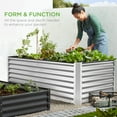 thumbnail image 6 of Best Choice Products 6x3x2ft Outdoor Metal Raised Garden Bed, Planter Box for Vegetables, Flowers, Herbs - Silver, 6 of 7