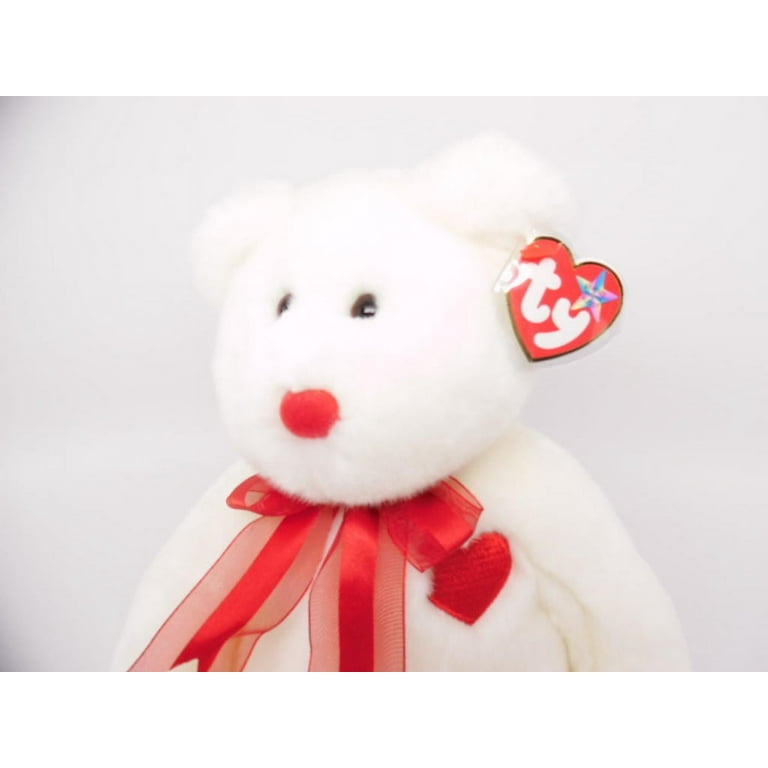 TY Beanie Buddy - VALENTINO the White Bear (14 inch TY Beanie Buddy - VALENTINO the White Bear (14 inch
