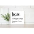 thumbnail image 2 of Boss Fearless Leader Black Script 12 x 12 Wood Wall Sign Plaque, 2 of 4