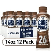 Core Power Protein Shake with 26g Protein by fairlife, Chocolate, 14 fl oz, 12 Count