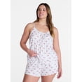 thumbnail image 2 of Joyspun Women’s Modal-Blend Ruffle Trim Cami and Shorts Sleepwear Set, 2-Piece, Sizes XS-3X, 2 of 6