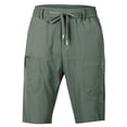 thumbnail image 3 of uikmnh Shorts for Men European and Solid Color Summer Stretch Sports Men's Casual Loose and Comfortable Lightweight Shorts with Pockets for Training Size:2XL, 3 of 4