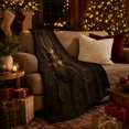 thumbnail image 3 of Stag Beetle with Gold Gear Details, Dramatic Steampunk Style for Insect Lovers, Dark Mechanical Beetle Motif and Birthday Gift, Soft Flannel Blanket for Study Room and Bedroom, Home Decor, 3 of 9