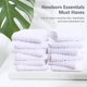 thumbnail image 3 of 12-Pack Muslin Burp Cloths Large Cotton Baby Wash Cloths - Baby Essentials Super Absorbent Soft Newborn Spitting Cloths, 3 of 4