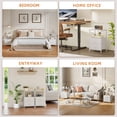 thumbnail image 4 of Eunos Nightstand End Table, 2 Drawer White Small Bedside Table for Bedroom, Living Room, 4 of 7